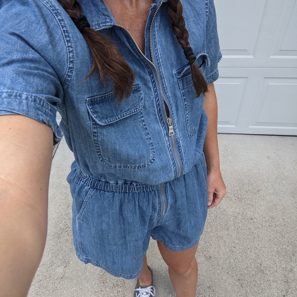 Gap Denim Romper Small